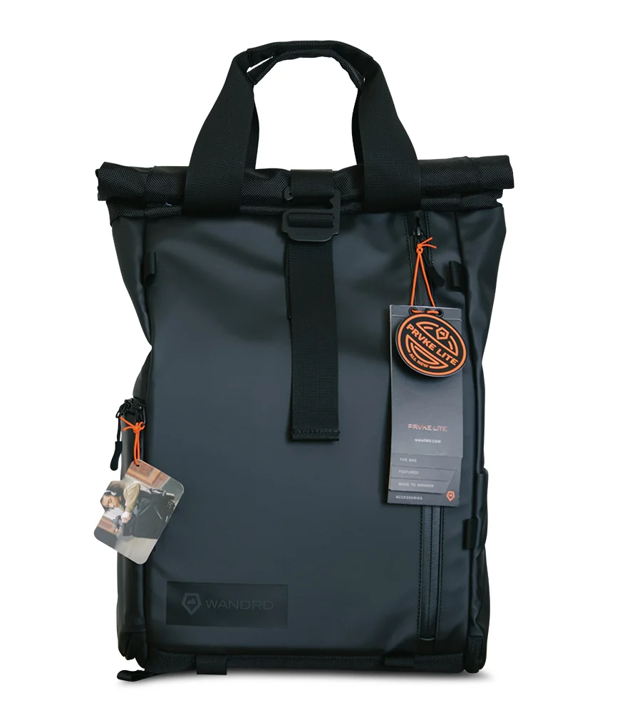 Backpack product photo edited with white background and enhanced shadows.