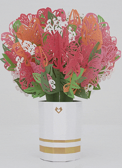 A flower vase rotating 360 degrees to showcase all angles.