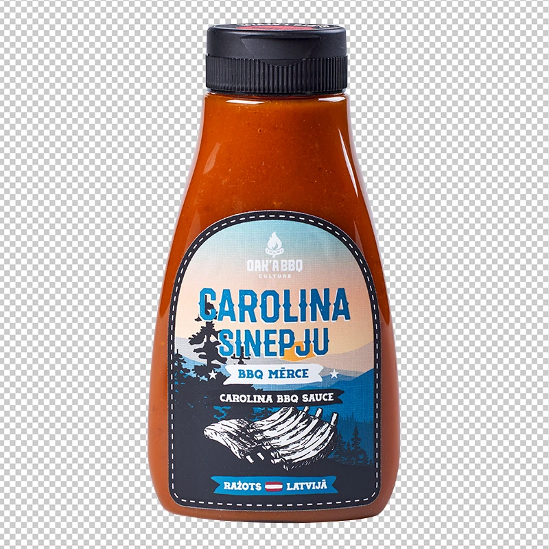 BBQ sauce bottle isolated on a transparent background.