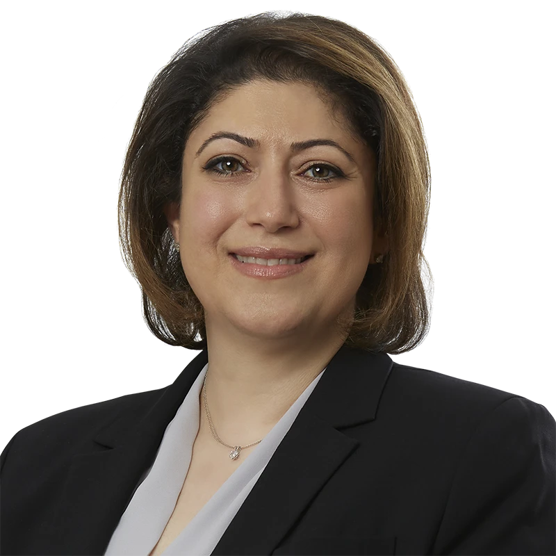 Professional headshot with background removed and skin evenly retouched.