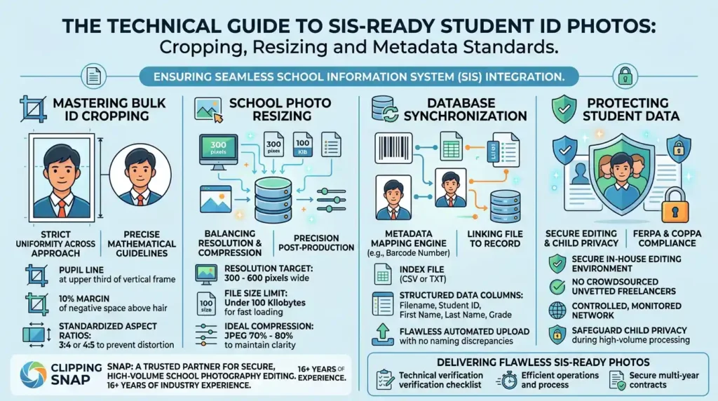 The Technical Guide to SIS-Ready Student ID Photo workflow: Cropping, Resizing and Metadata Standards 4 Student ID Photo workflow guide